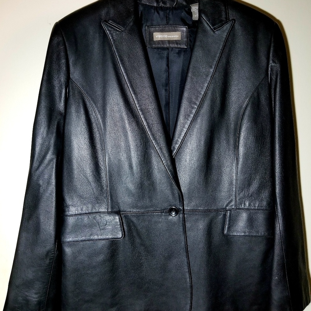 Womens Leather Blazer